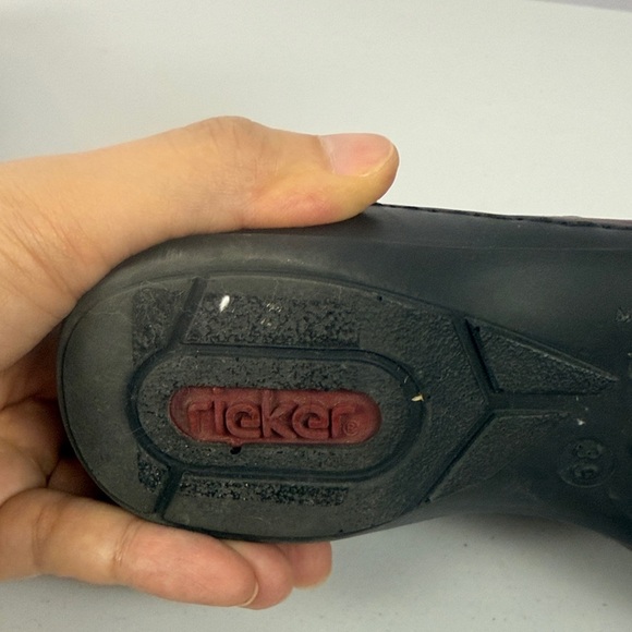 Rieker Calder Casual Comfort Leather Burgundy Slip On Loafers Size 8 - Picture 9 of 11